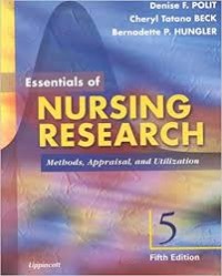 Essential of Nursing Research: Methods, Appraisal, and Utilization