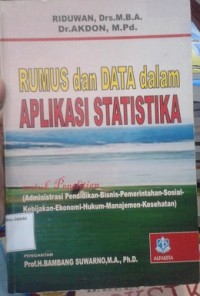 Rumus dan Data Dalam Aplikasi Statistika