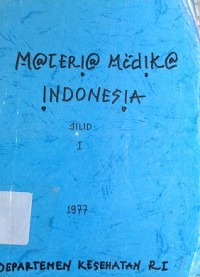 Materia Medika  Indonesia Jil. 1